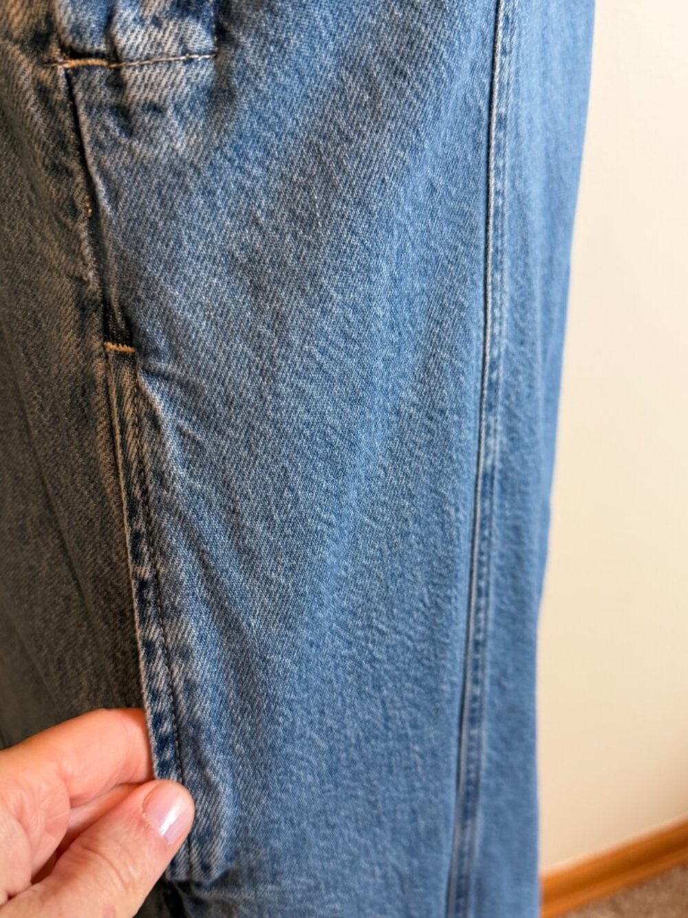 Levi's Blue Denim Overall Pinafore Mini Dress Size XS - Picture 4 of 8